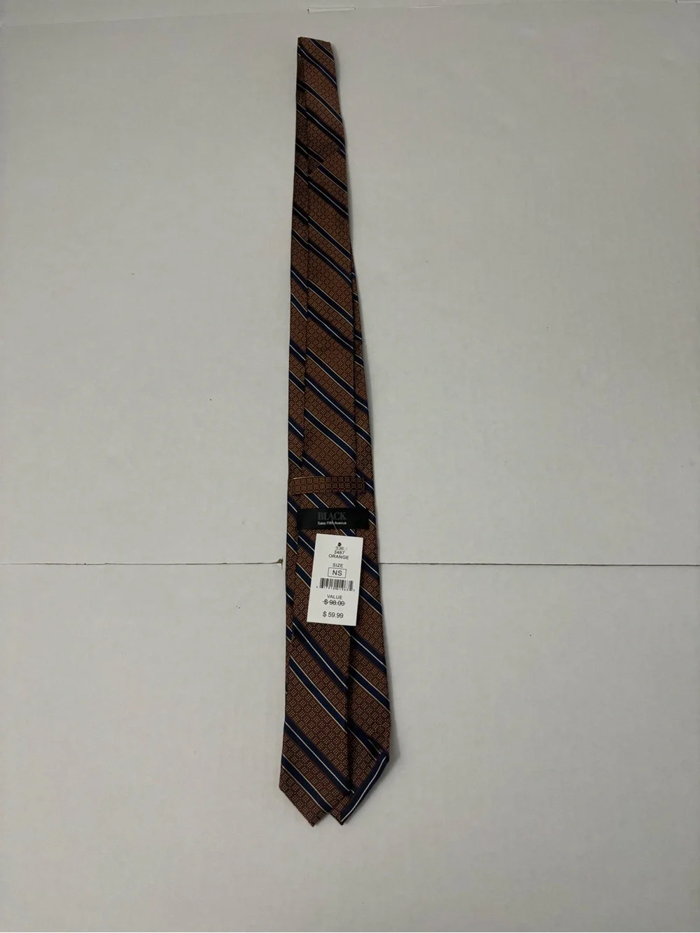 Black Saks Fifth Avenue Silk Men's Tie